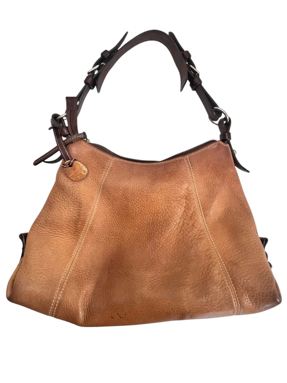 Dooney & Bourke Vintage EAST WEST Leather Hobo Shoulder Bag
